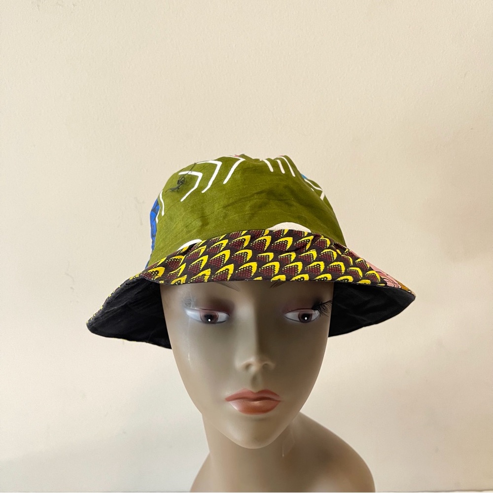 African Print Ankara Multicolor Handmade Bohemian Patchwork Bucket Hat